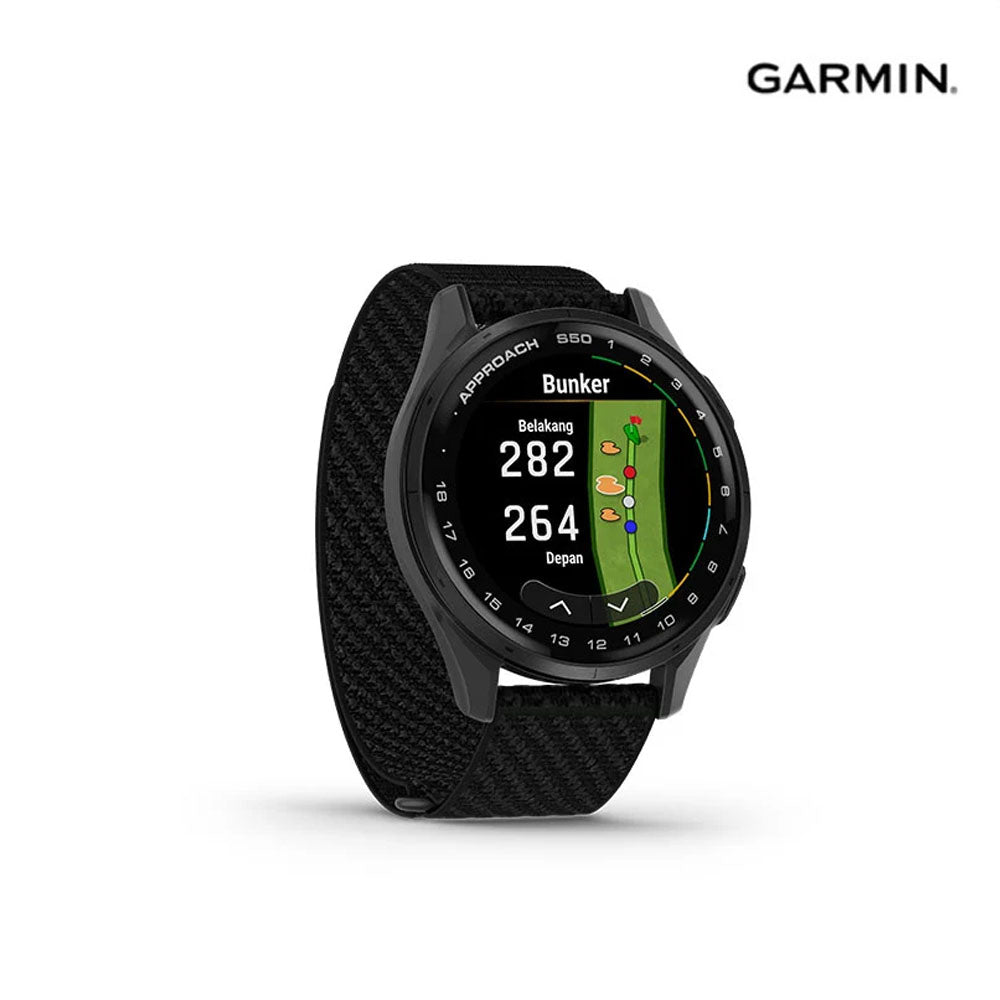 Garmin Watch S50 43Mm Golf Gps, Nylon,Black,Slate,Sea A04999