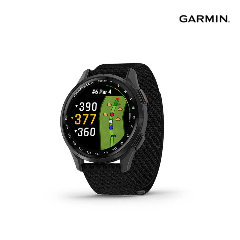 Garmin Watch S50 43Mm Golf Gps, Nylon,Black,Slate,Sea A04999