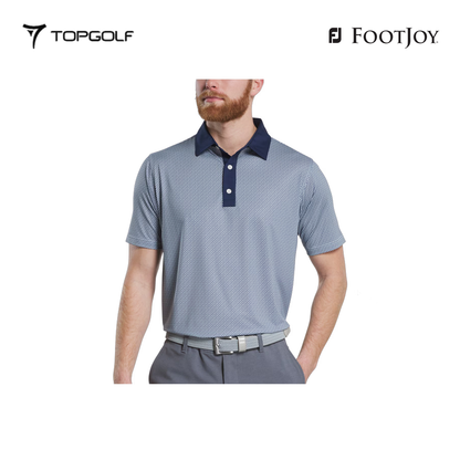 FOOTJOY POLO 32582 FS LATTICE PRT LSL NAVY
