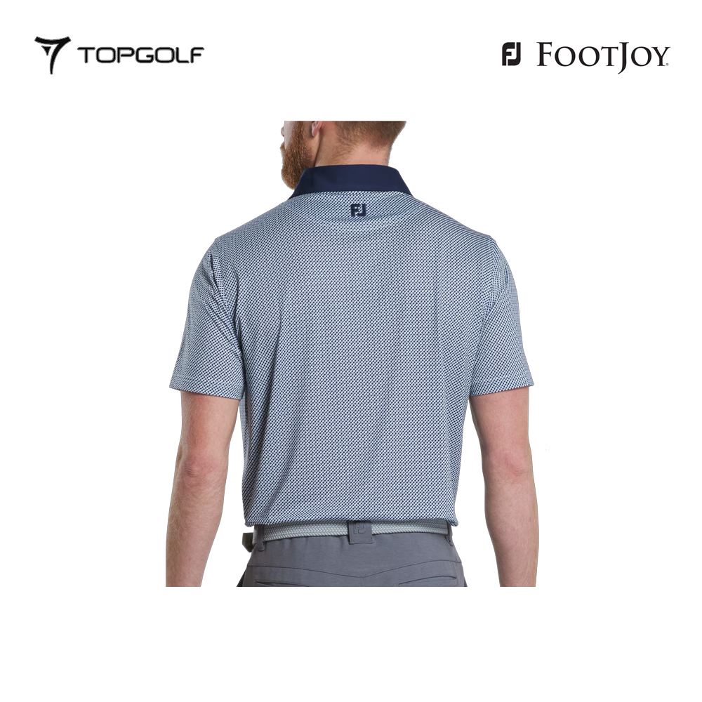 FOOTJOY POLO 32582 FS LATTICE PRT LSL NAVY