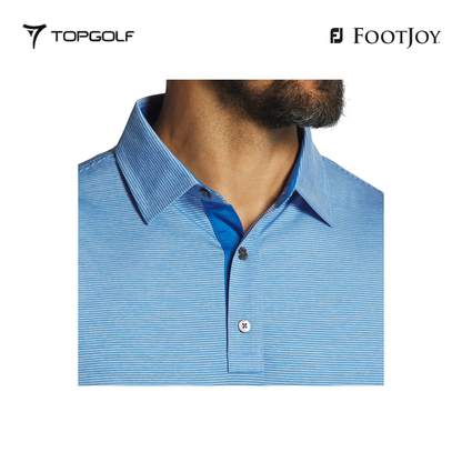 FOOTJOY POLO M 31368 EF HEATHER STRIPE LSL BL
