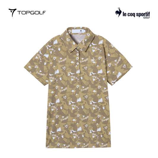 LE COQ POLO W LG5FHS02L ALLOVER DSGN SHORT SLEEVE 25FW