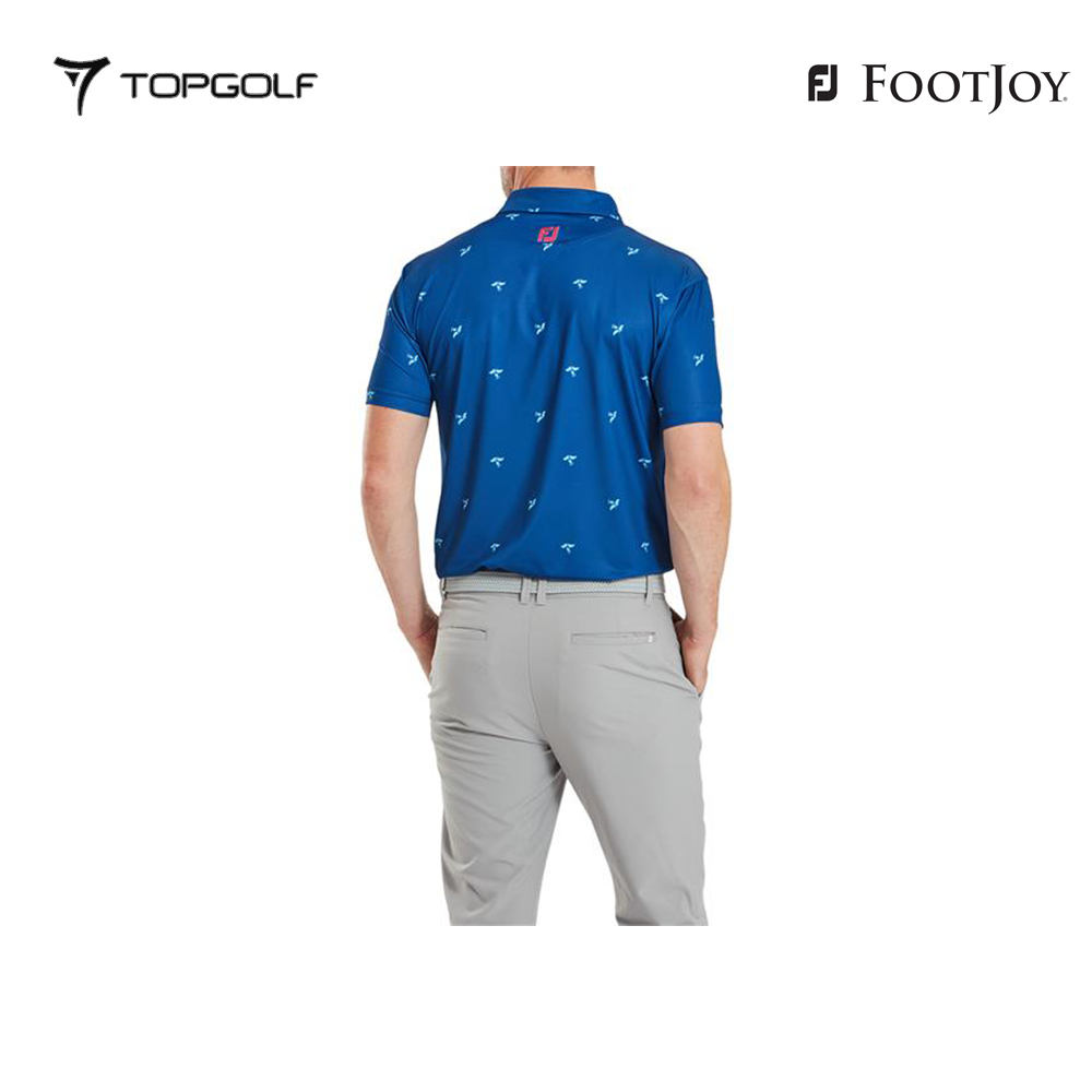 FOOTJOY POLO MAN 82331 ES THISTLE PRT LSL AF DPBLUE #S