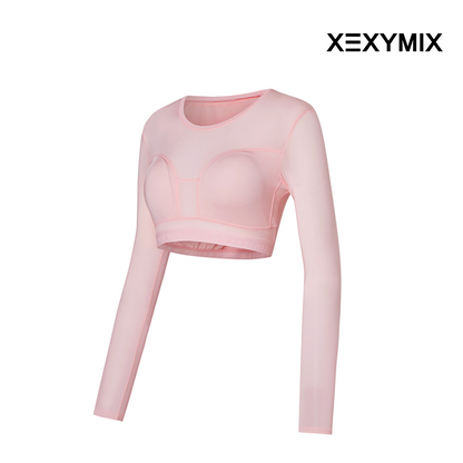 XEXYMIX MESH PADDED BOLERO GT3002G CLOUDY PINK