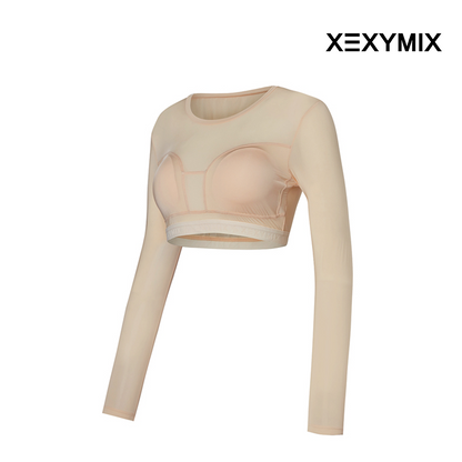 XEXYMIX MESH PADDED BOLERO GT3002G COCO BEIGE