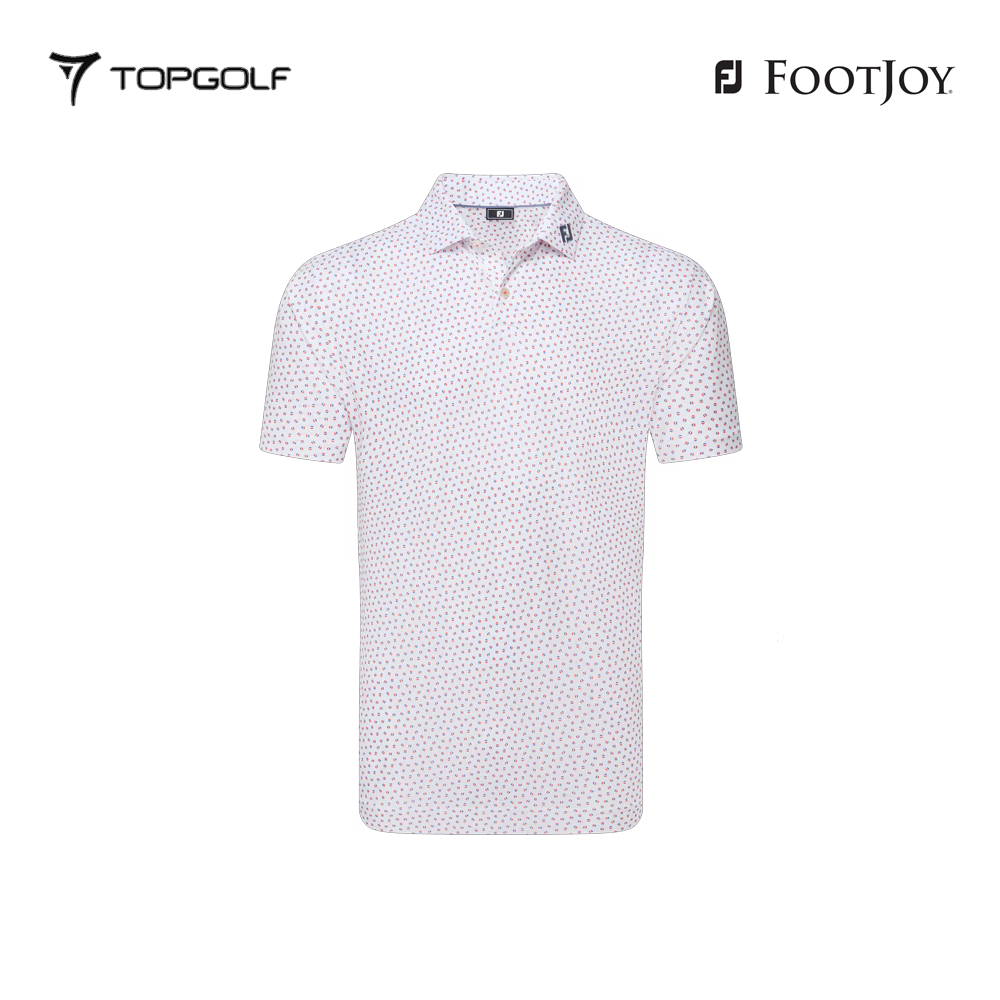 FOOTJOY POLO 32591 FS BOUNCE PRT STRH PIQ WHTHIB