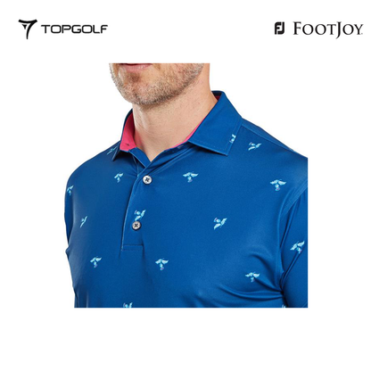 FOOTJOY POLO MAN 82331 ES THISTLE PRT LSL AF DPBLUE #S