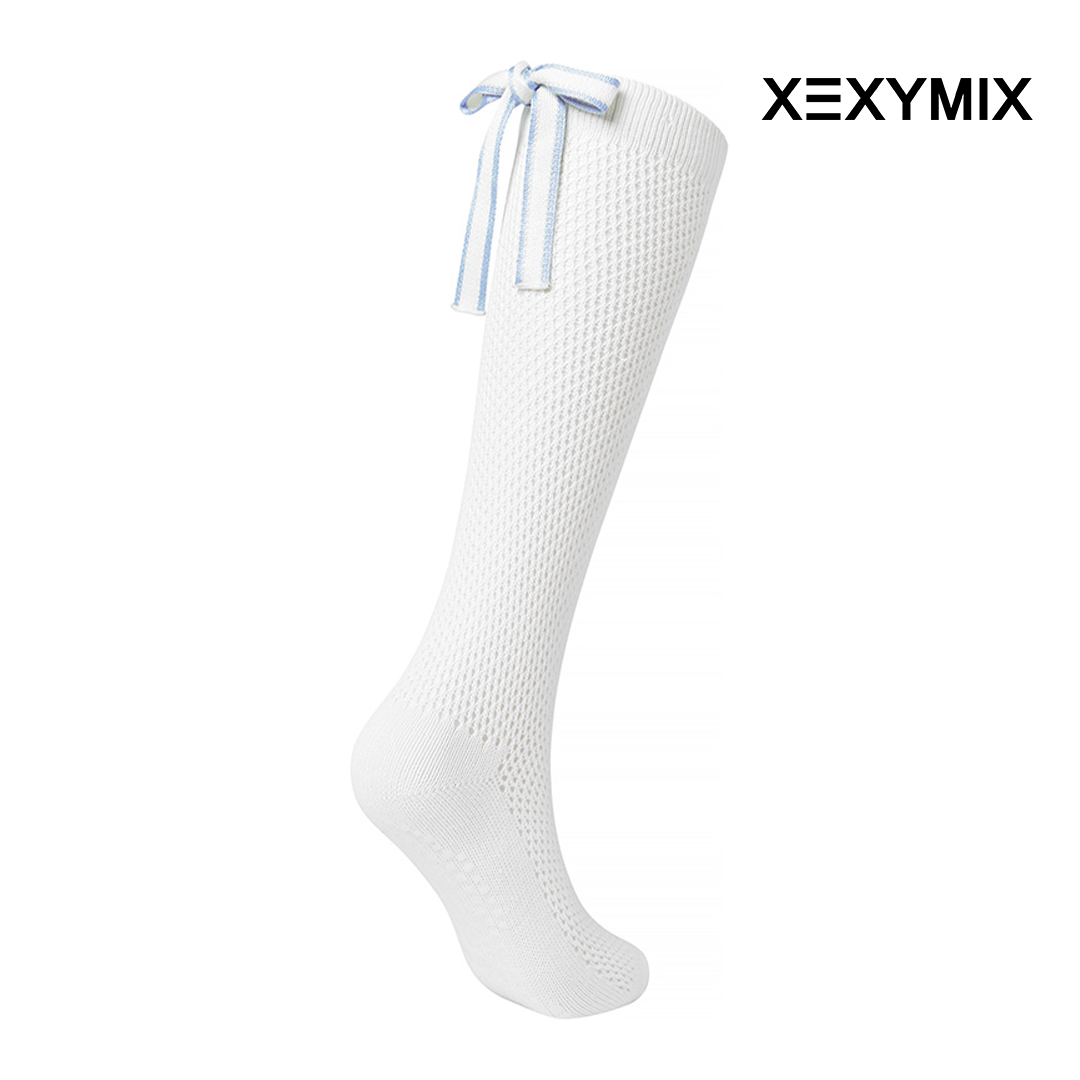 XEXYMIX SOCKS NON SLIP RIBBON NET XGFNS02J0 LIGHT BLUE