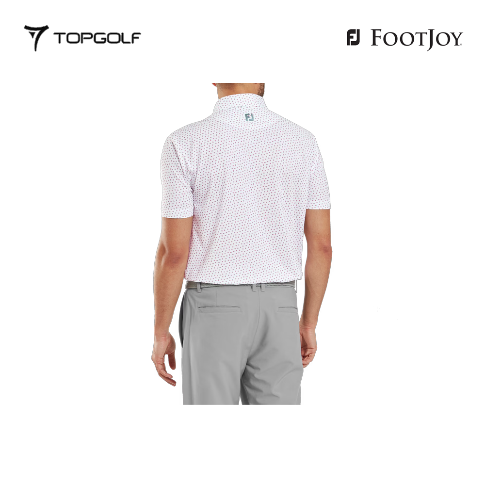 FOOTJOY POLO 32591 FS BOUNCE PRT STRH PIQ WHTHIB