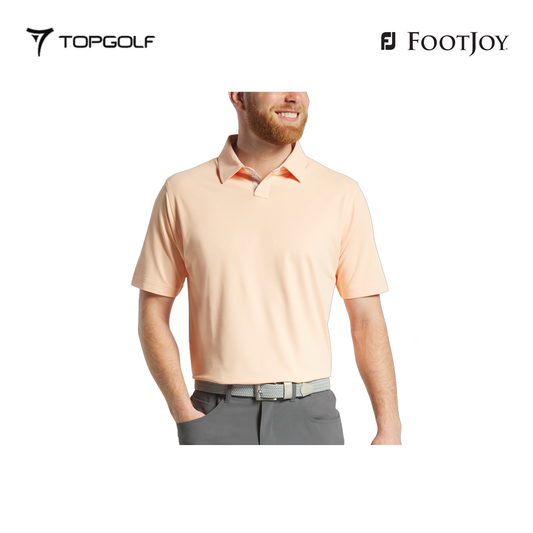 FOOTJOY POLO M 31384 EF STRH PIQ FLORAL TRIM SUNST