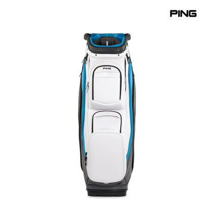 PING CADDIE BAG DLX 244 WHITE/DARK GREY/BLUE