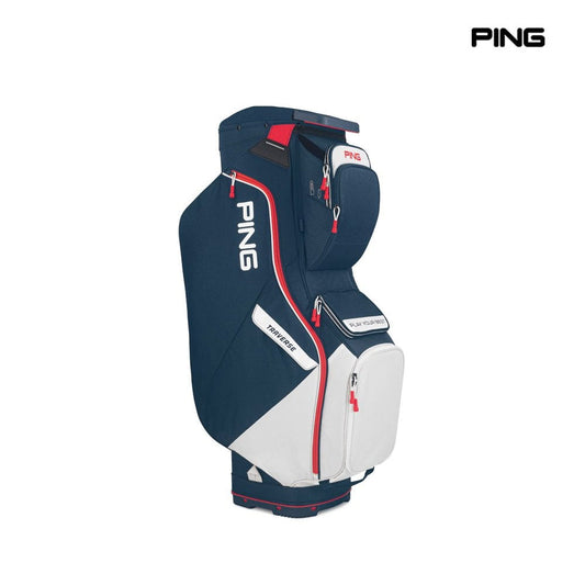 PING CADDIE BAG TRAVERSE 244 NAVY/WHITE/RED