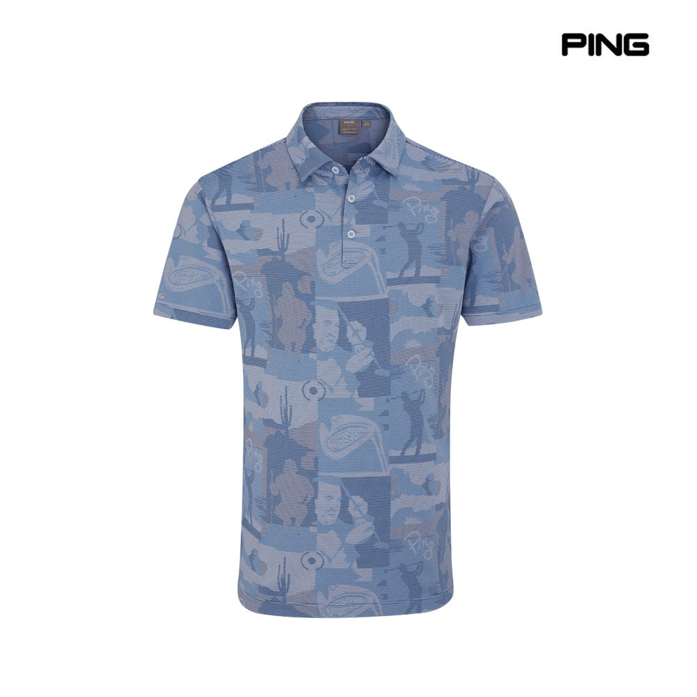 PING POLO SHIRT LEGACY CORNFLOWER BLUE MULTI