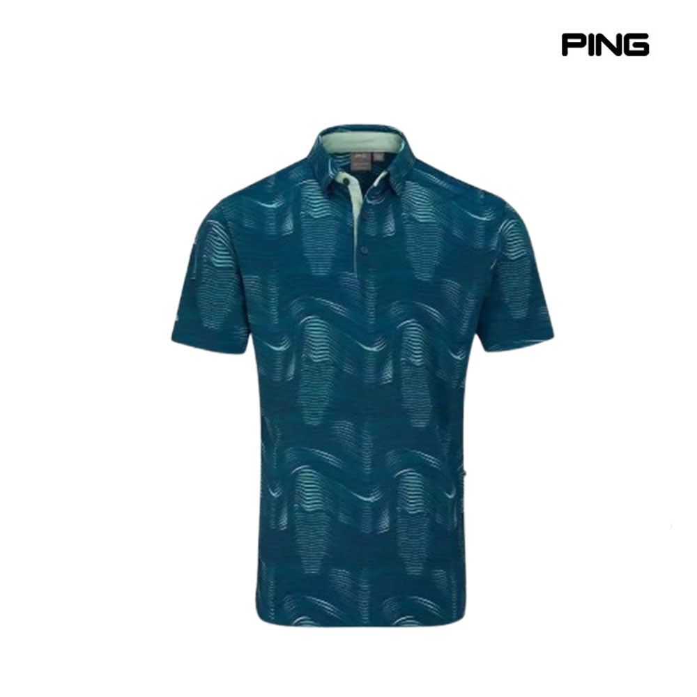 PING POLO SHIRT OPTIC GROOVE FOREST MULTI