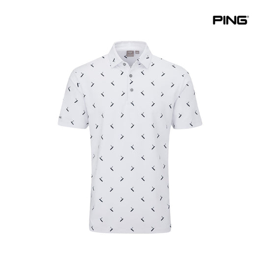 PING T-SHIRT GOLD PUTTER PRINTED MULTI WHITE/NAVY