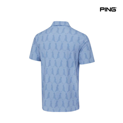 PING T-SHIRT POLO MR.PING PRINTED MULTI CORONET BLUE