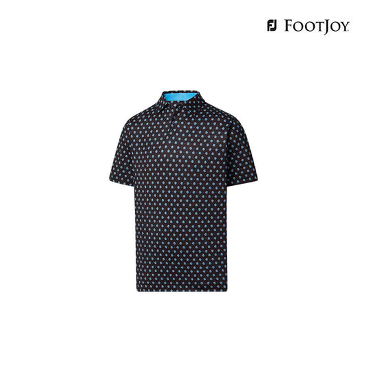 POLO FOOTJOY 82054 MAN DW FLOWER FOULARD LSL AF BLK