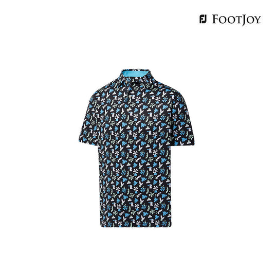 POLO FOOTJOY 82065 MAN DW JUNGLE LEAVE LSL AF BLACK