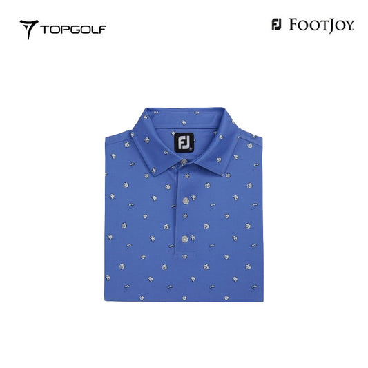 POLO SHIRT FOOTJOY 82049 DF COOKIE PRT LSL AF M BLUE VIO