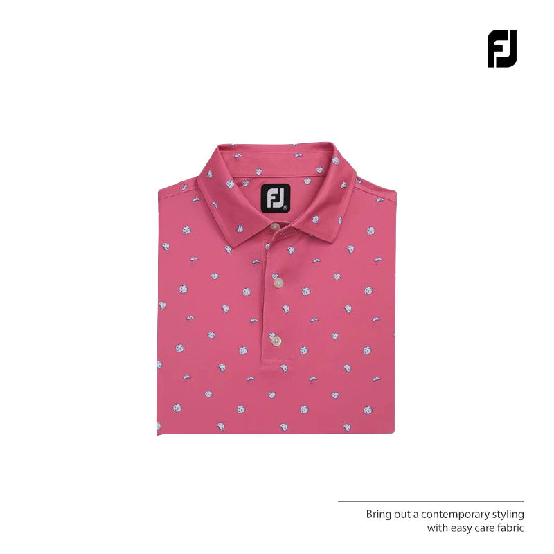 POLO SHIRT FOOTJOY 82050 DF COOKIE PRT LSL AF M ROSE