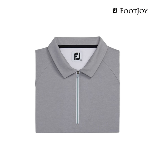 POLO SHIRT FOOTJOY 82110 DF SS QTR ZIP COL BLOC WM GRY