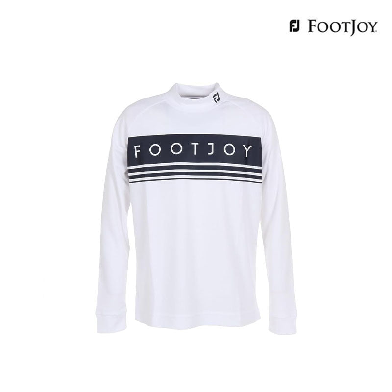 POLO SHIRT FOOTJOY MAN 81101 DF JP LS CHEST LINE MOCK WHITE