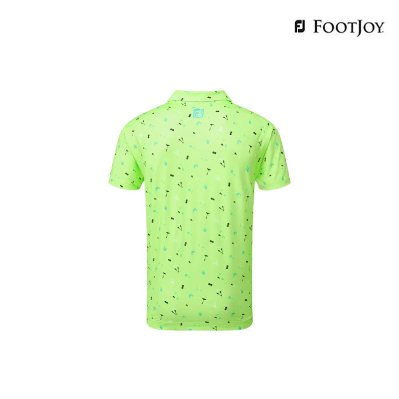 POLO SHIRT FOOTJOY MAN 82068 DW CLAM BAKE PRT LSL AF GREEN