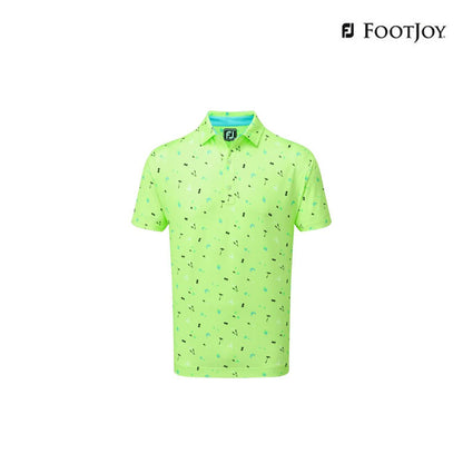 POLO SHIRT FOOTJOY MAN 82068 DW CLAM BAKE PRT LSL AF GREEN