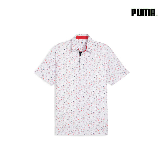 POLO SHIRT PUMA MAN 62397401 X VOLITION CELEBRATION WHT/NVY