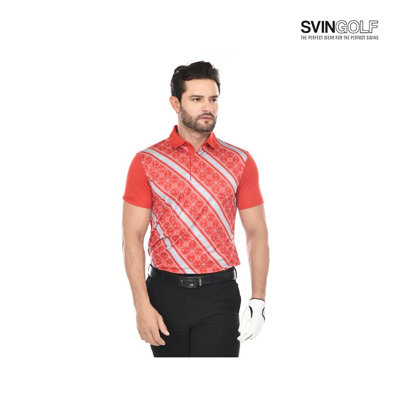 POLO SHIRT SVINGOLF KERATON FLAG RED – TOPGOLF