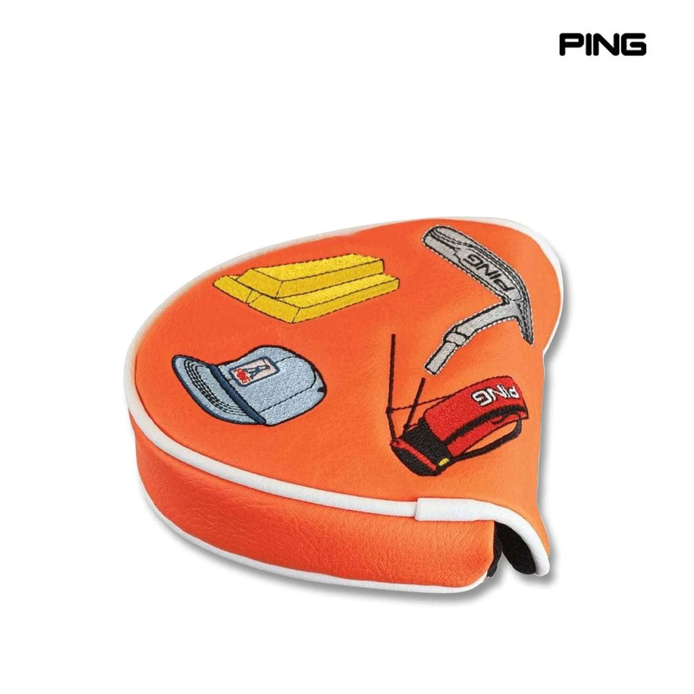 PUTTER HEAD COVER PING DECAL MALLET 214 ORANGE