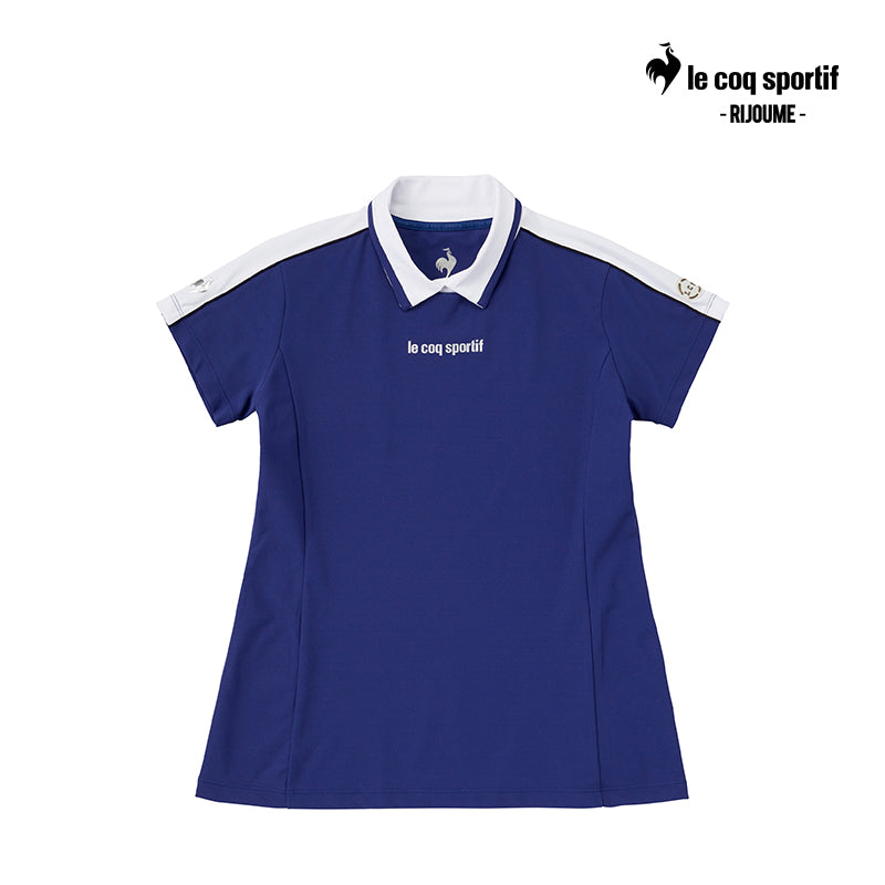 POLO SHIRT LE COQ QGWXJA25 WOMAN [RIJOUME] HIGH-NECK DEFORMED COLLAR /SUNSCREEN BL00