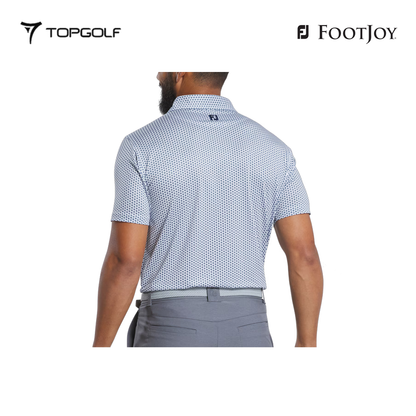 FOOTJOY POLO 32570 FS HOUNDSTOOTH GEO LSL WHITE