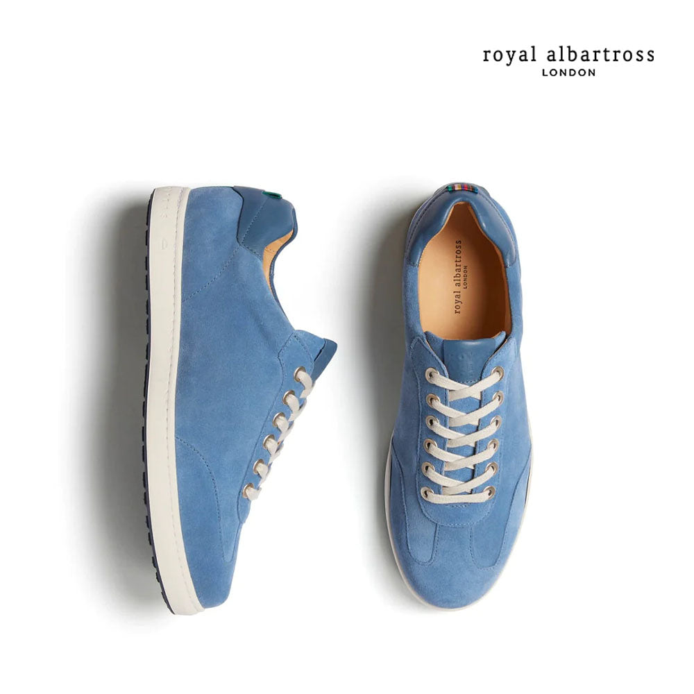 SHOES ROYAL ALBARTROSS SS23MSAN400 SANDERSON BLUE SUEDE