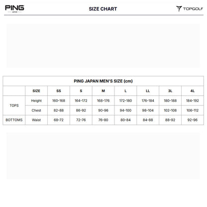 PING JAPAN POLO MEN 6215160581 SUPER QUICK DRY KANOKO SHORT SLEEVE 25SS S