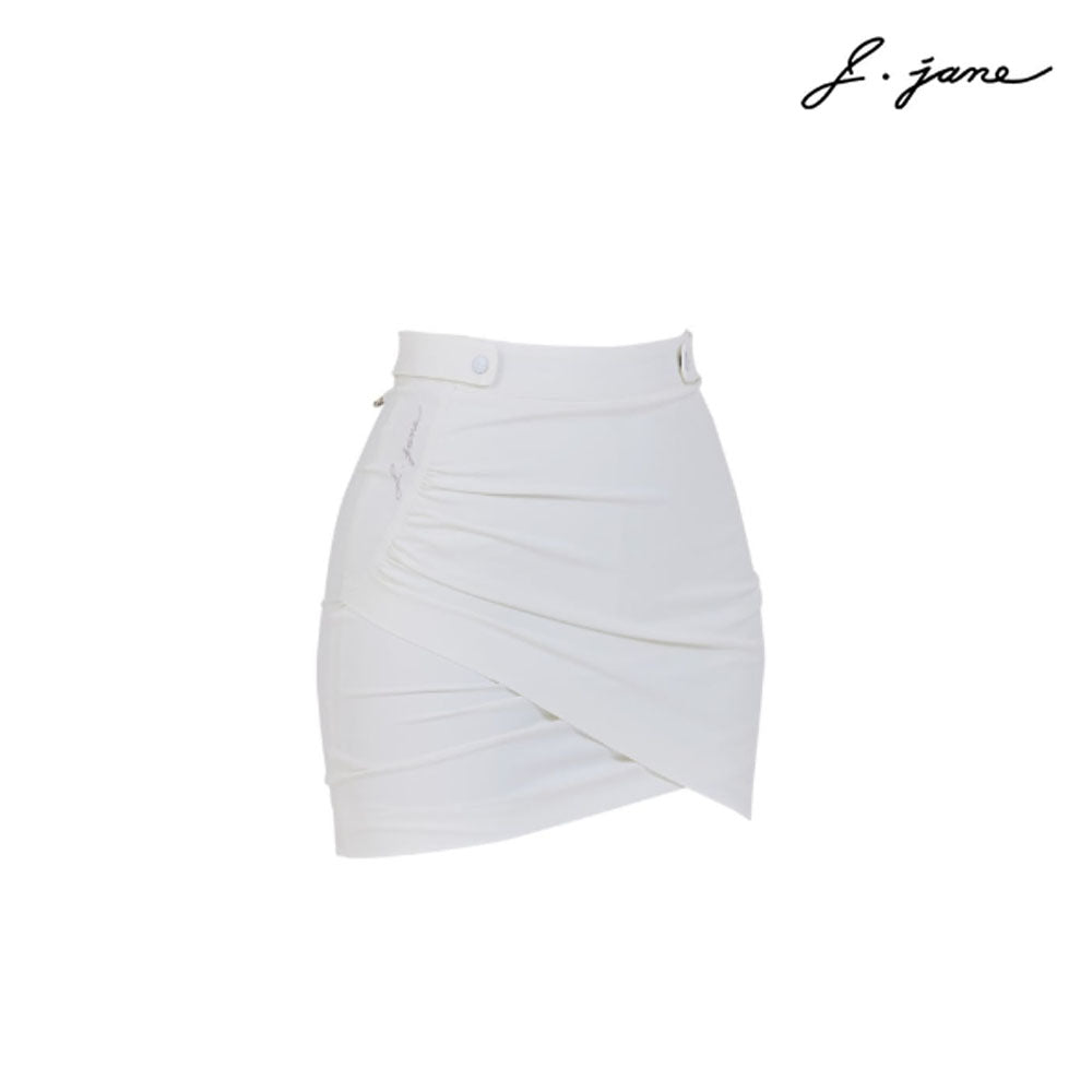 SKIRT J. JANE TULIP LINE SHIRRING WHITE