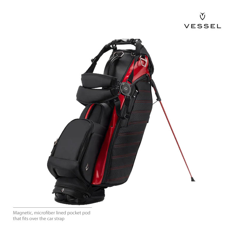 STAND BAG VESSEL PLAYER IV 6 WAY CARBON RED LE