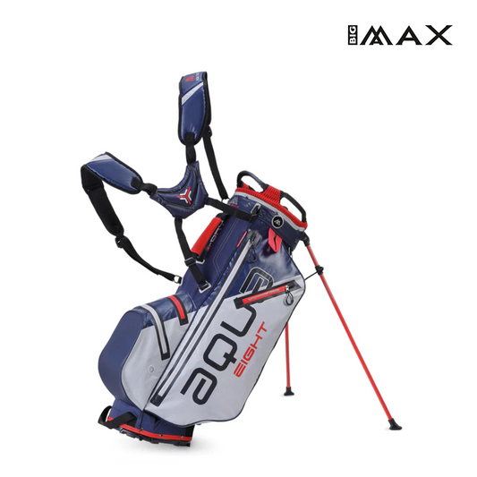 STAND BAG BIG MAX AQUA 8 SILVER/NAVY/RED