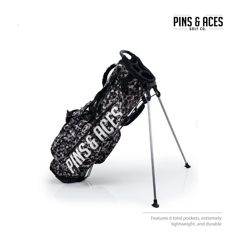STAND BAG PINS & ACES EVERYDAY CARRY GRAY CAMO TOPGOLF