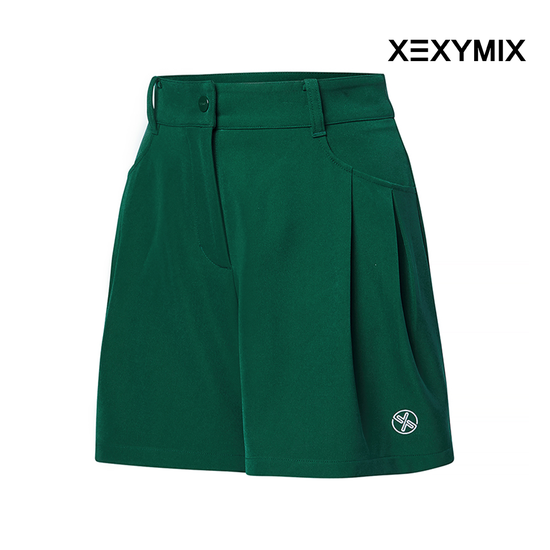 XEXYMIX SOLID FLARE CULLOTE SHORTS XGFSH01J1 DARK GREEN