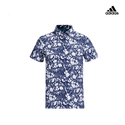 T-SHIRT ADIDAS W PLAY GREEN SS GRAPHIC POLO HS9026 NAVY