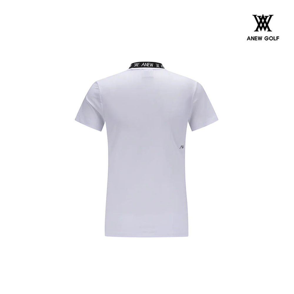 T-SHIRT ANEW AGDMMTS23 MEN NECK JACQUARD LOGO SHORT T-SHIRT_WH