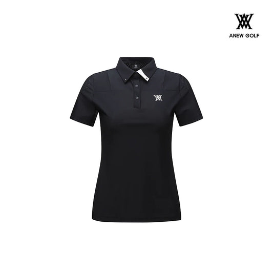 T-SHIRT ANEW AGDMWTS10 WOMEN COLLAR POINT BACK VENTILATION SHORT T-SHIRT_BK