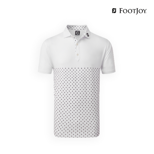 T-SHIRT FOOTJOY DM ENGFOULARDLSL AF 82211 WT/BK/ORC