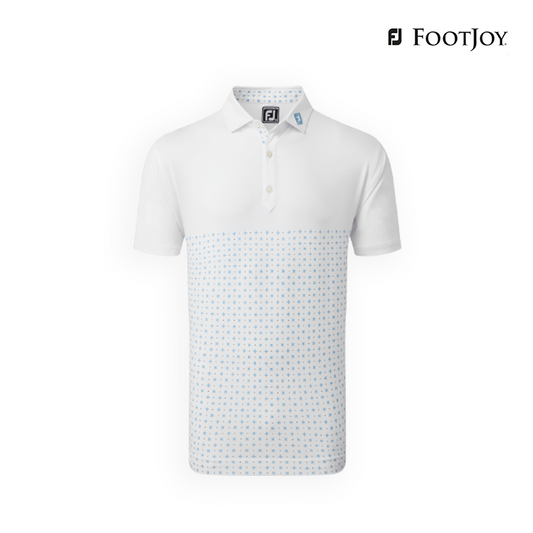 T-SHIRT FOOTJOY DM ENGFOULARD LSL AF 82212 WT/BL/NV