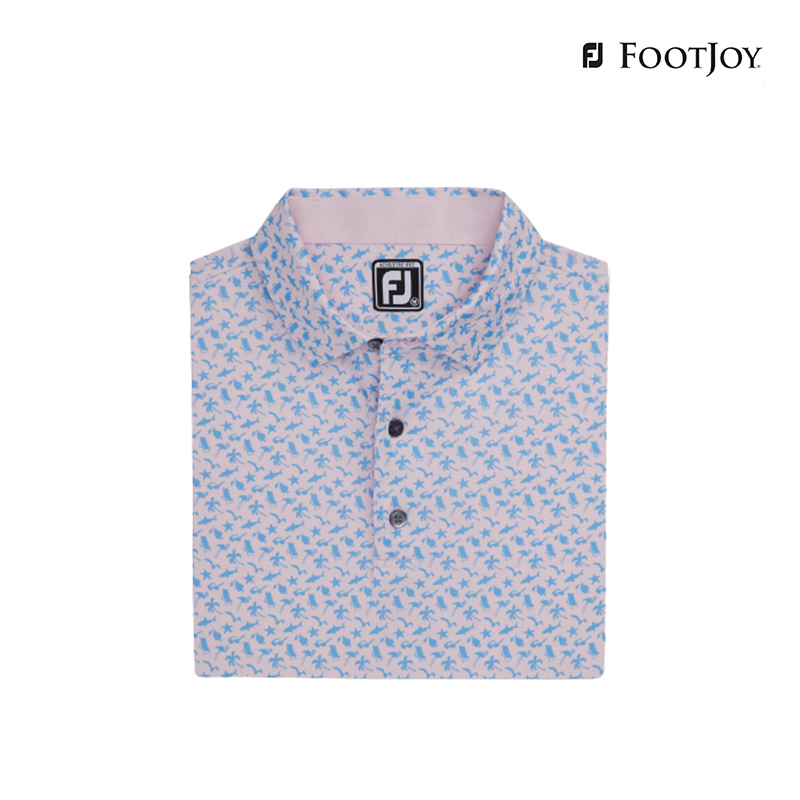 T-SHIRT FOOTJOY DS BEACH PRINT LSL AF 82282 PK/BL