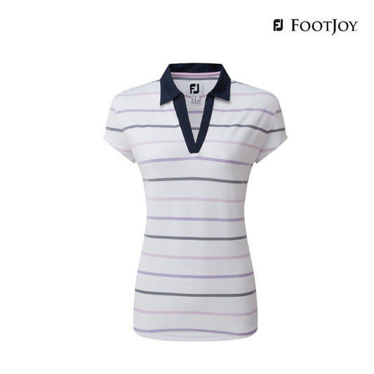 T-SHIRT FOOTJOY DS CAPSLV BDEYE STR WM 82306 WT/NV