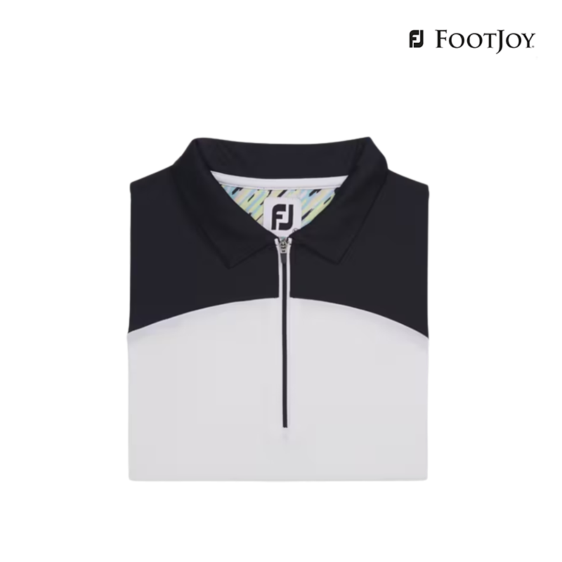 T-SHIRT FOOTJOY DS CAPSLV COL BLOC WM 82307 BK/WT