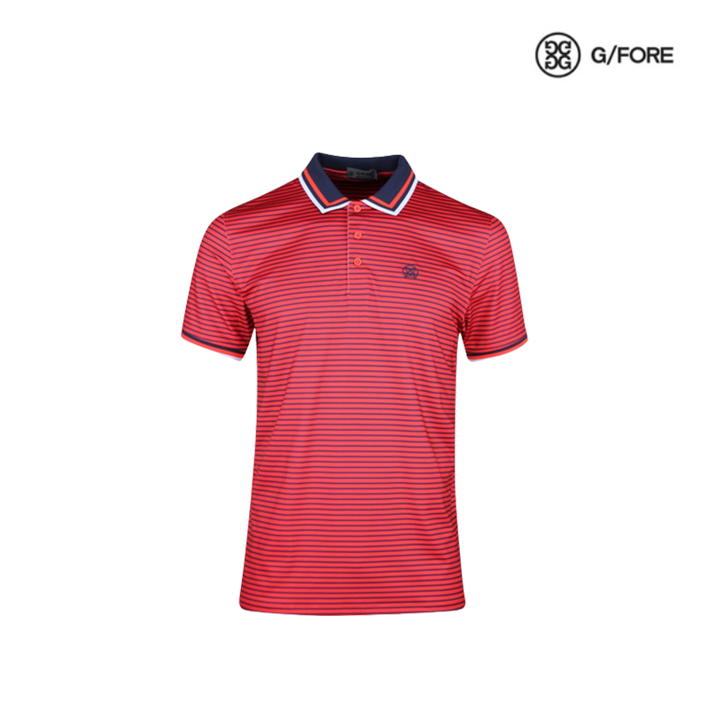 T-SHIRT GFORE S23 3D STRIPE SKULL POLO G4MS23K061A POPPY