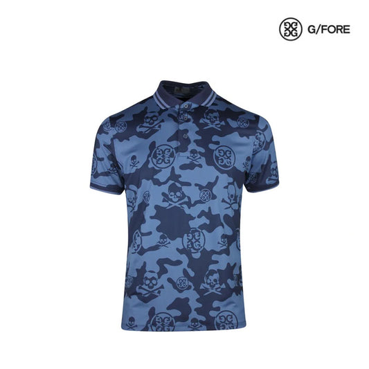 T-SHIRT GFORE S23 TONAL CAMO JRSY POLO G4MS23K066 TWILIGHT